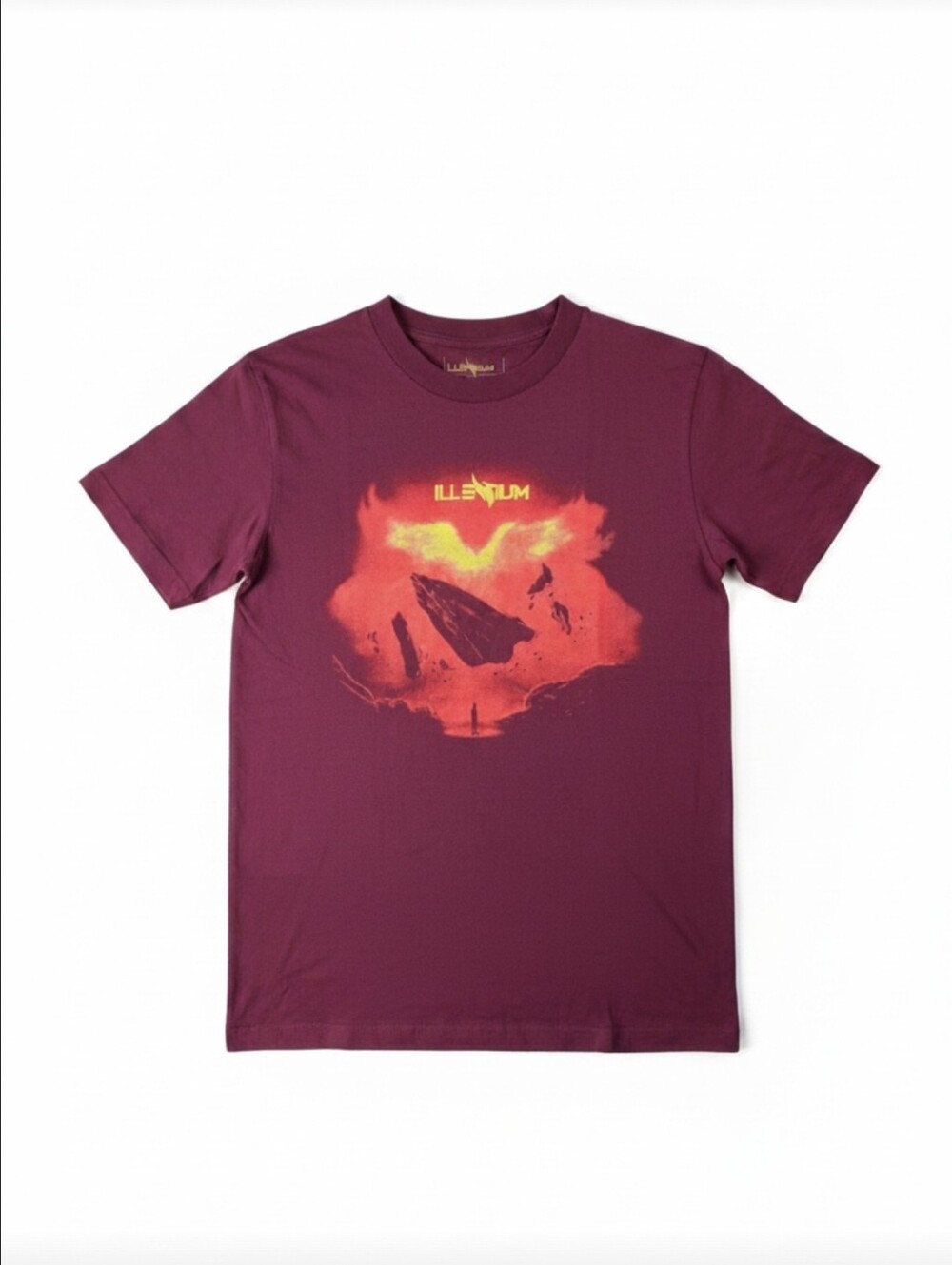 Illenium Red Rocks 2021 Fallen Embers Tour T-Shirt Maroon Size Small